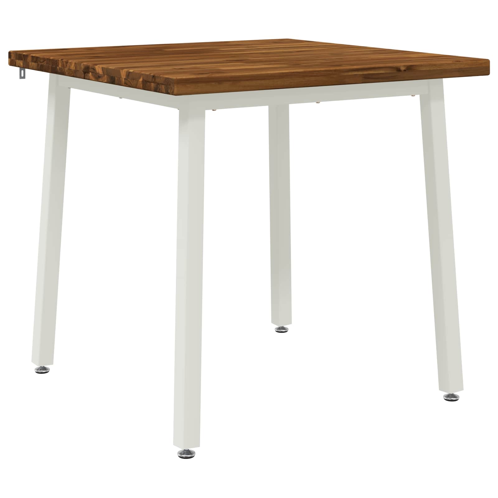 vidaXL 60 x 55 x 75 cm Lite Drewno Akacji Naturalne i białe