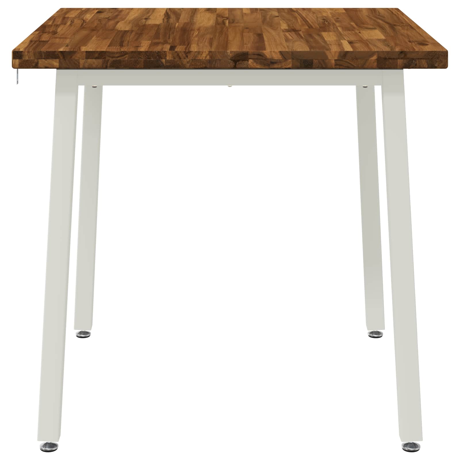 vidaXL 60 x 55 x 75 cm Lite Drewno Akacji Naturalne i białe