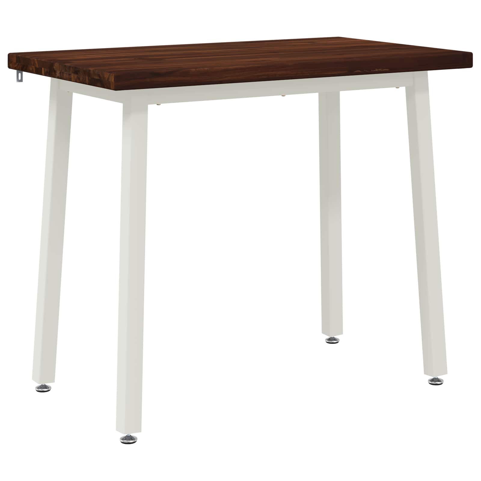 vidaXL 90 x 55 x 75 cm Lite Drewno Akacji Ciemnobrązowy i Biały