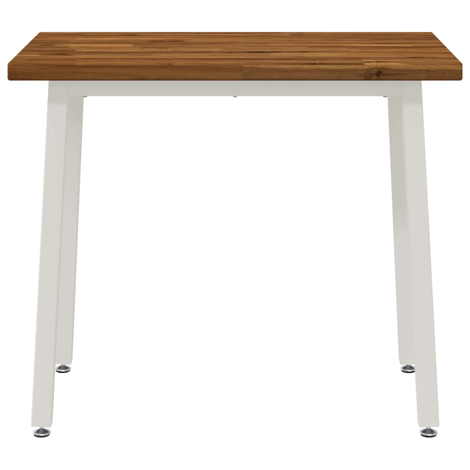 vidaXL 90 x 55 x 75 cm Lite Drewno Akacji Naturalne i białe