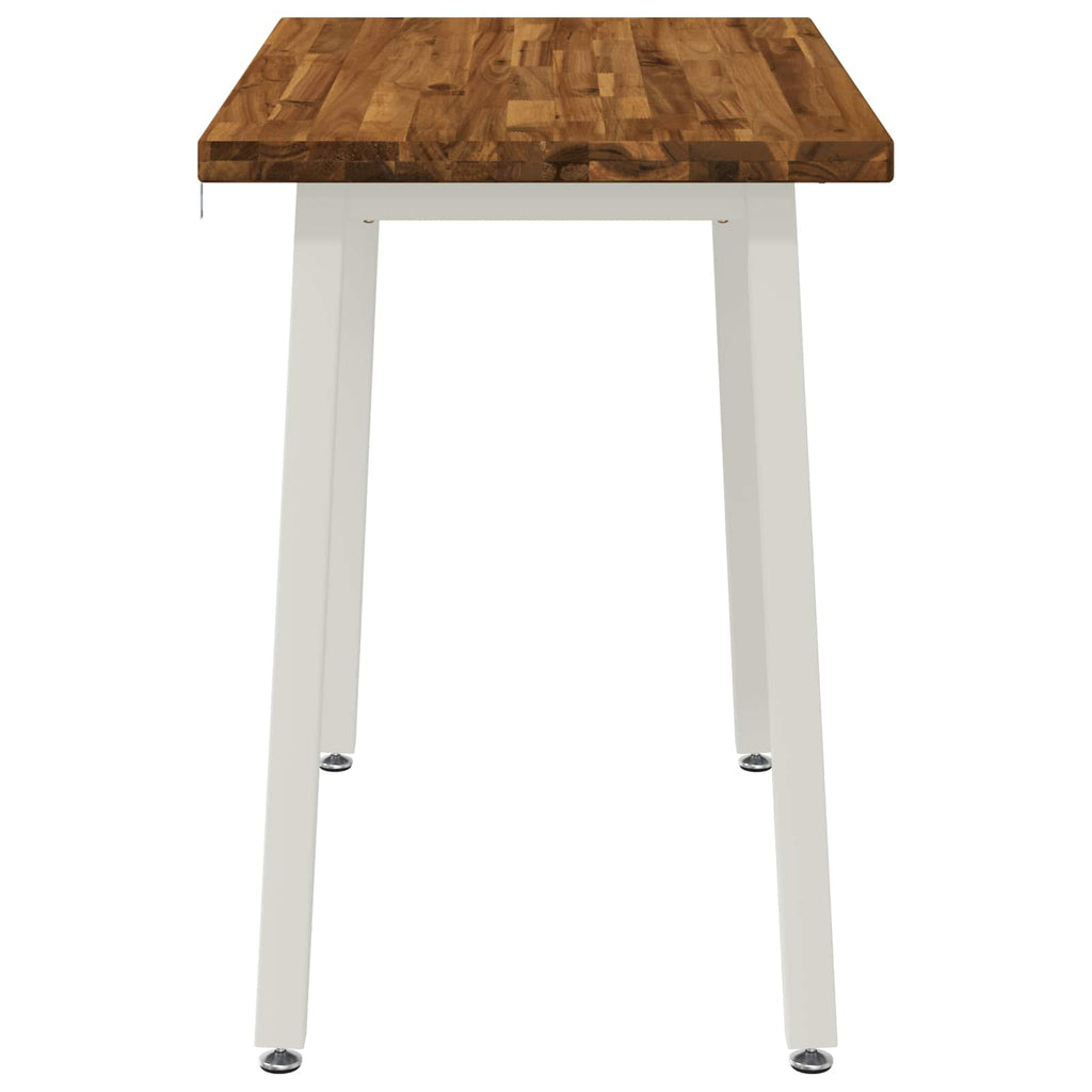 vidaXL 90 x 55 x 75 cm Lite Drewno Akacji Naturalne i białe