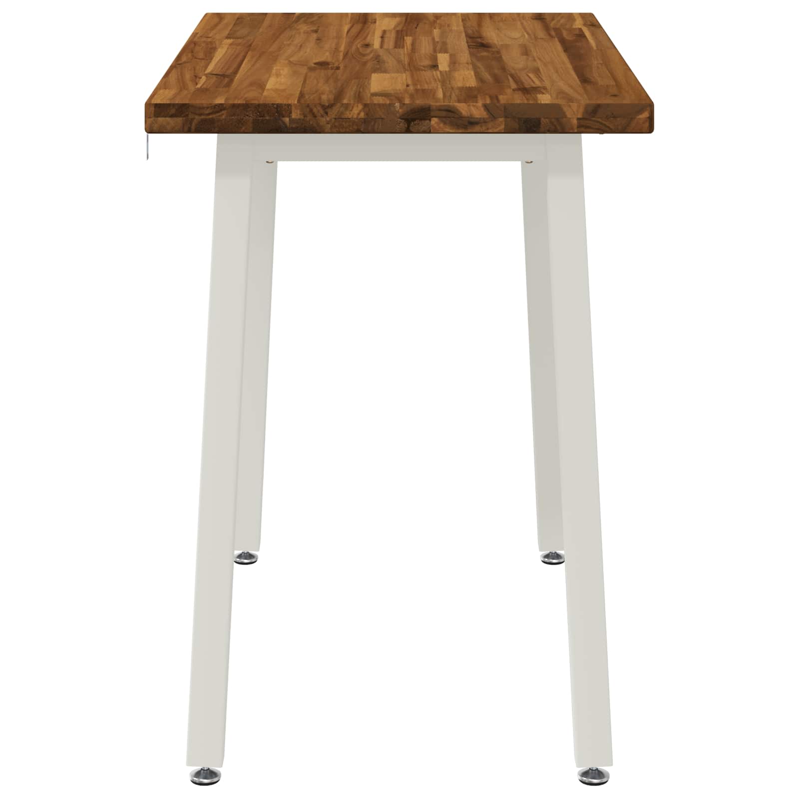 vidaXL 90 x 55 x 75 cm Lite Drewno Akacji Naturalne i białe