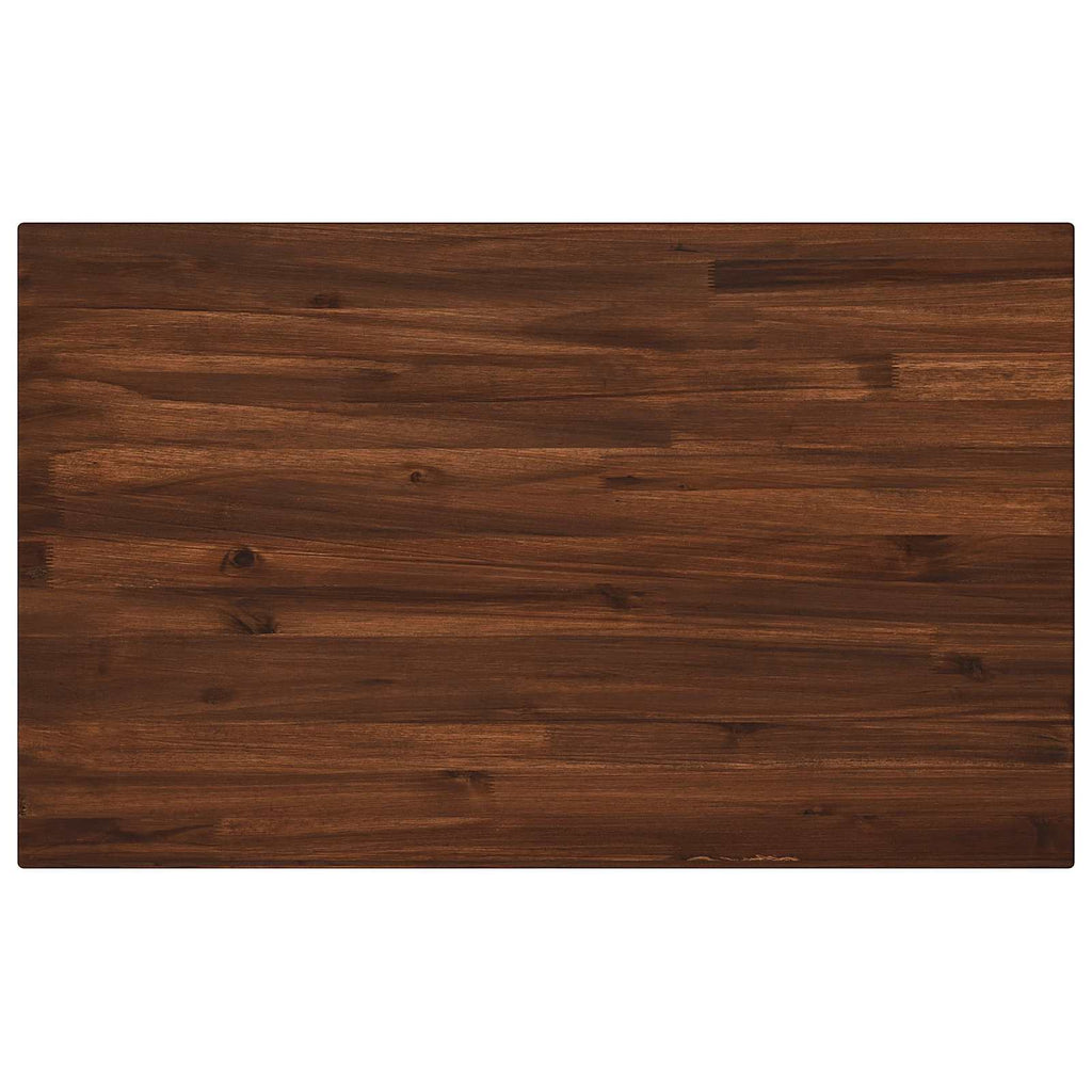 vidaXL 110 x 55 x 75 cm Lite Drewno Akacji Ciemnobrązowy i czarny