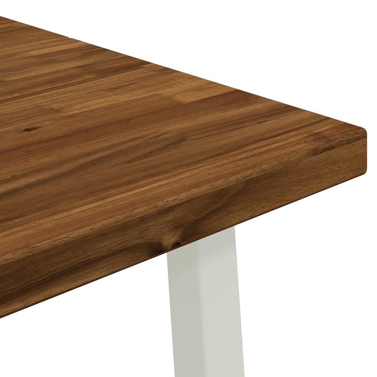 vidaXL 110 x 55 x 75 cm Lite Drewno Akacji Naturalne i białe