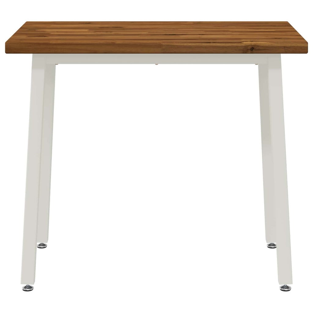 vidaXL 110 x 55 x 75 cm Lite Drewno Akacji Naturalne i białe