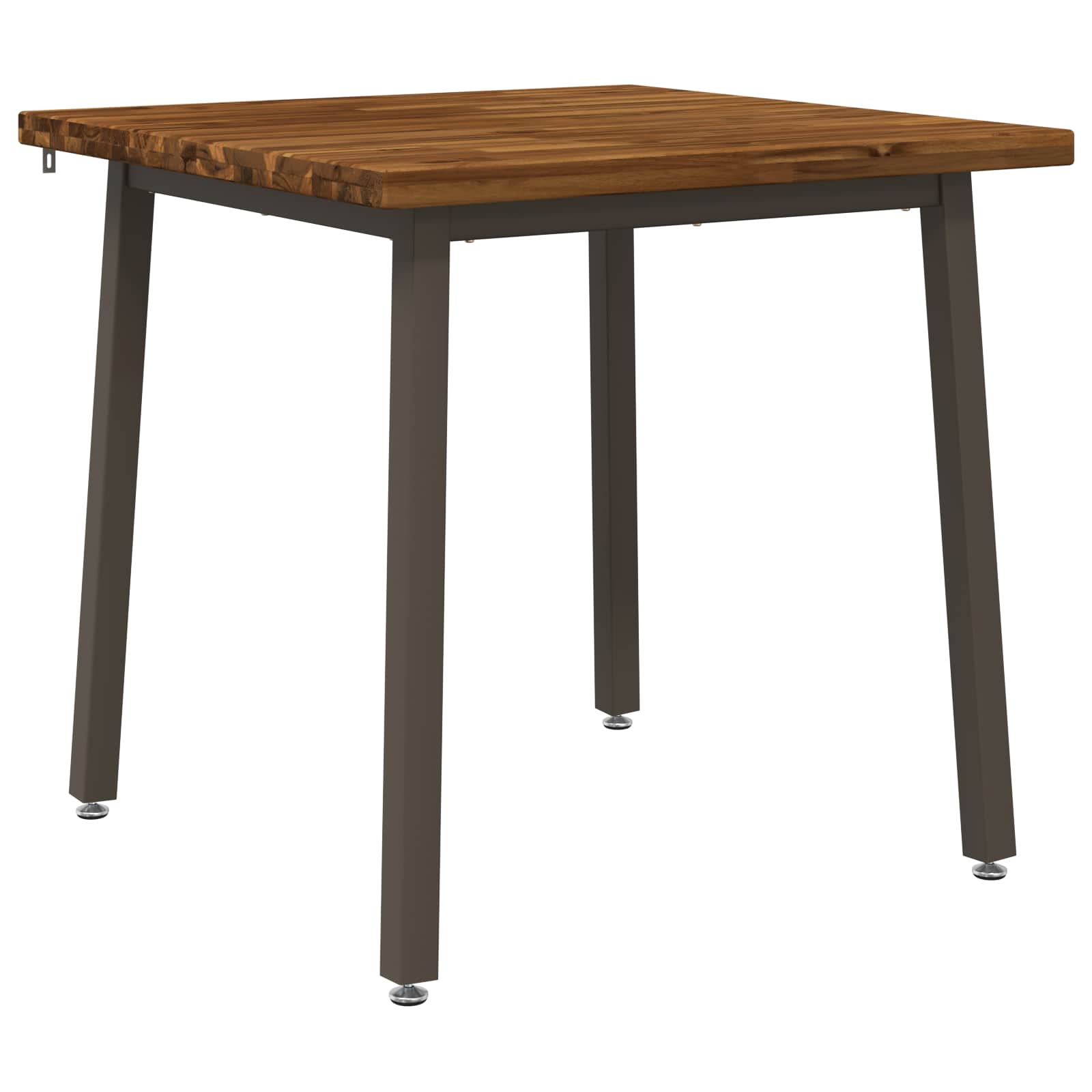 vidaXL 70 x 70 x 75 cm Lite Drewno Akacji Naturalny i kawowy Kwadrat