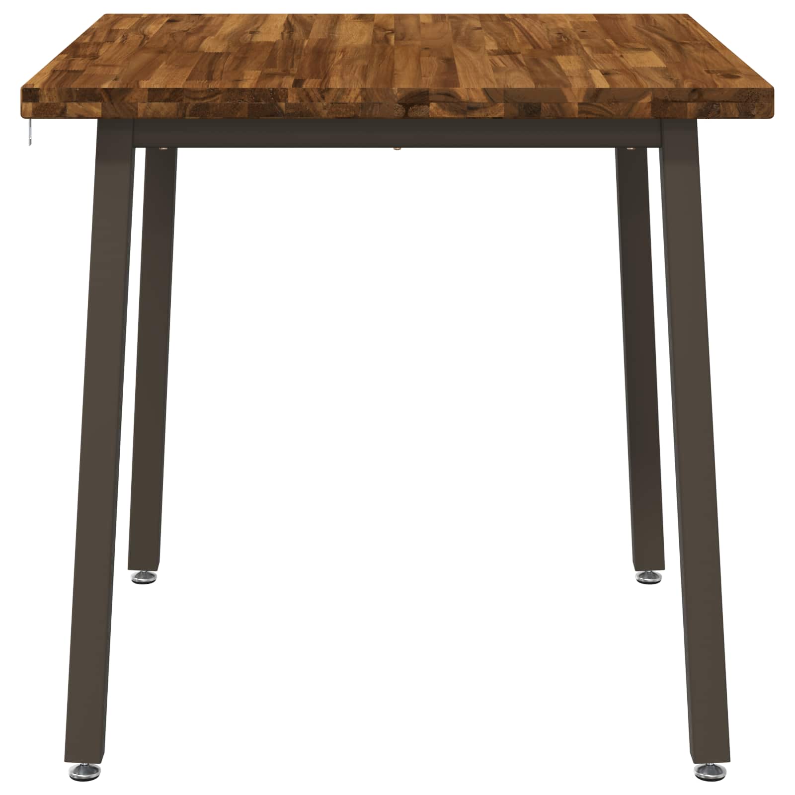 vidaXL 70 x 70 x 75 cm Lite Drewno Akacji Naturalny i kawowy Kwadrat