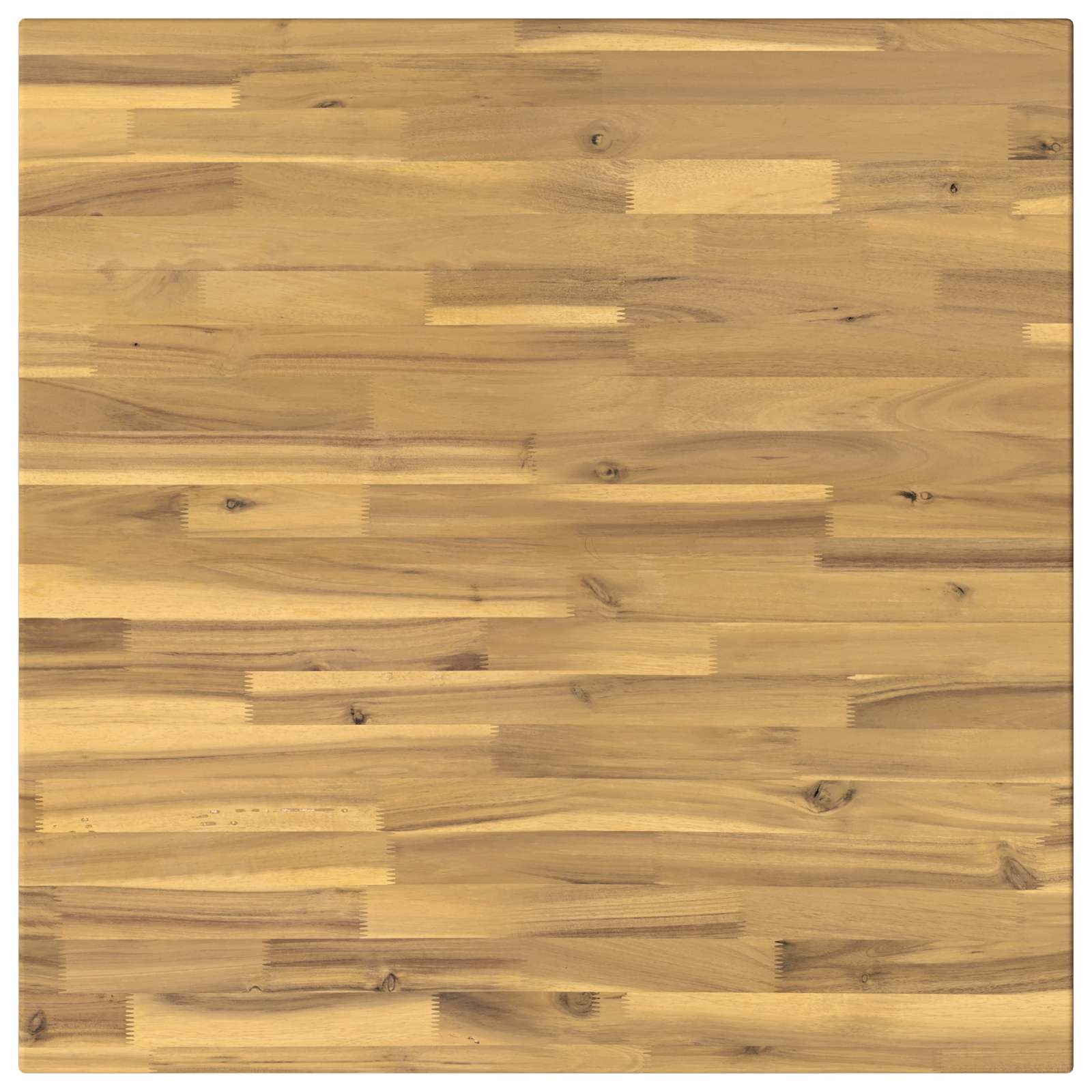 vidaXL 70 x 70 x 75 cm Lite Drewno Akacji biały i czarny Kwadrat