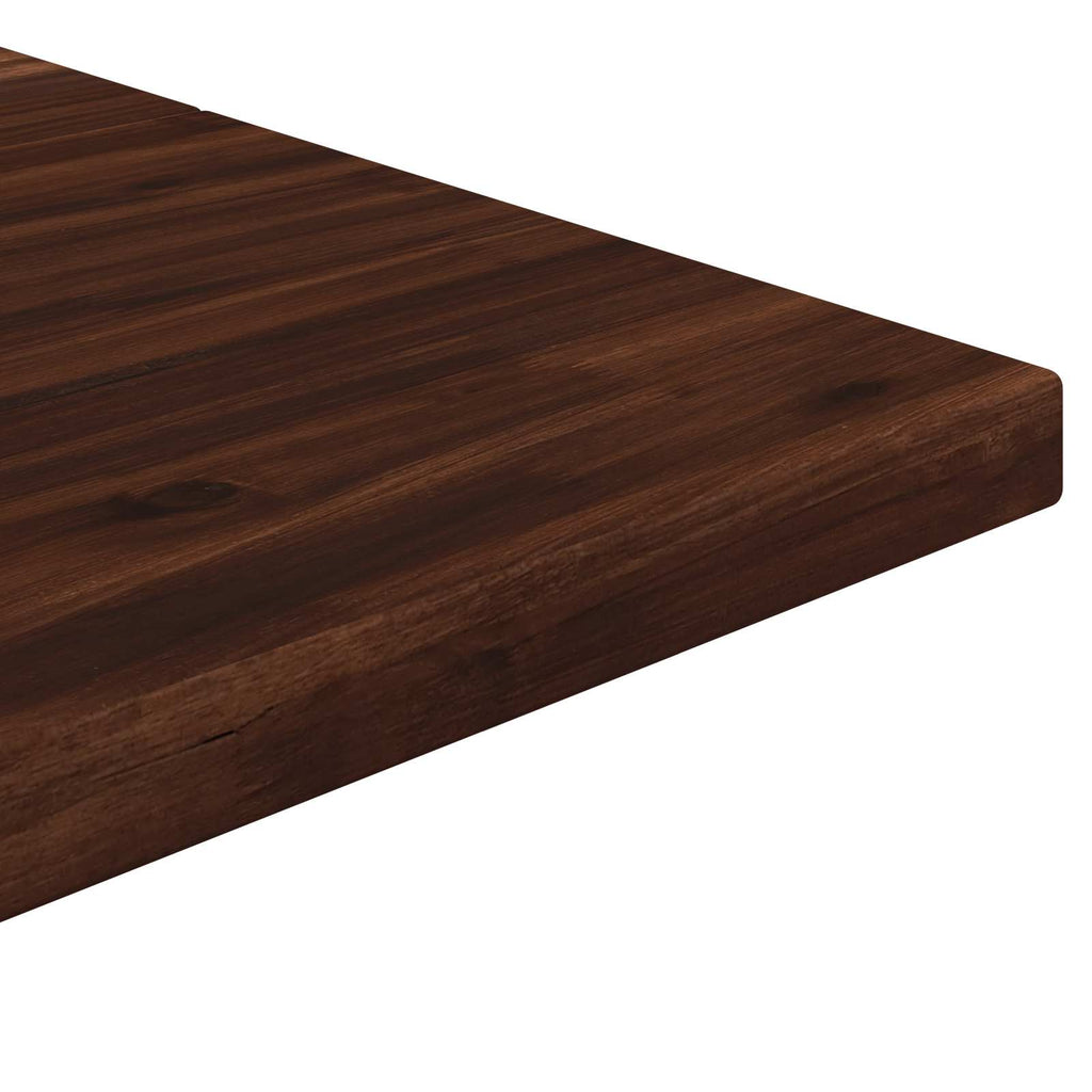 vidaXL 120 x 70 x 75 cm Lite Drewno Akacji Ciemnobrązowy i czarny
