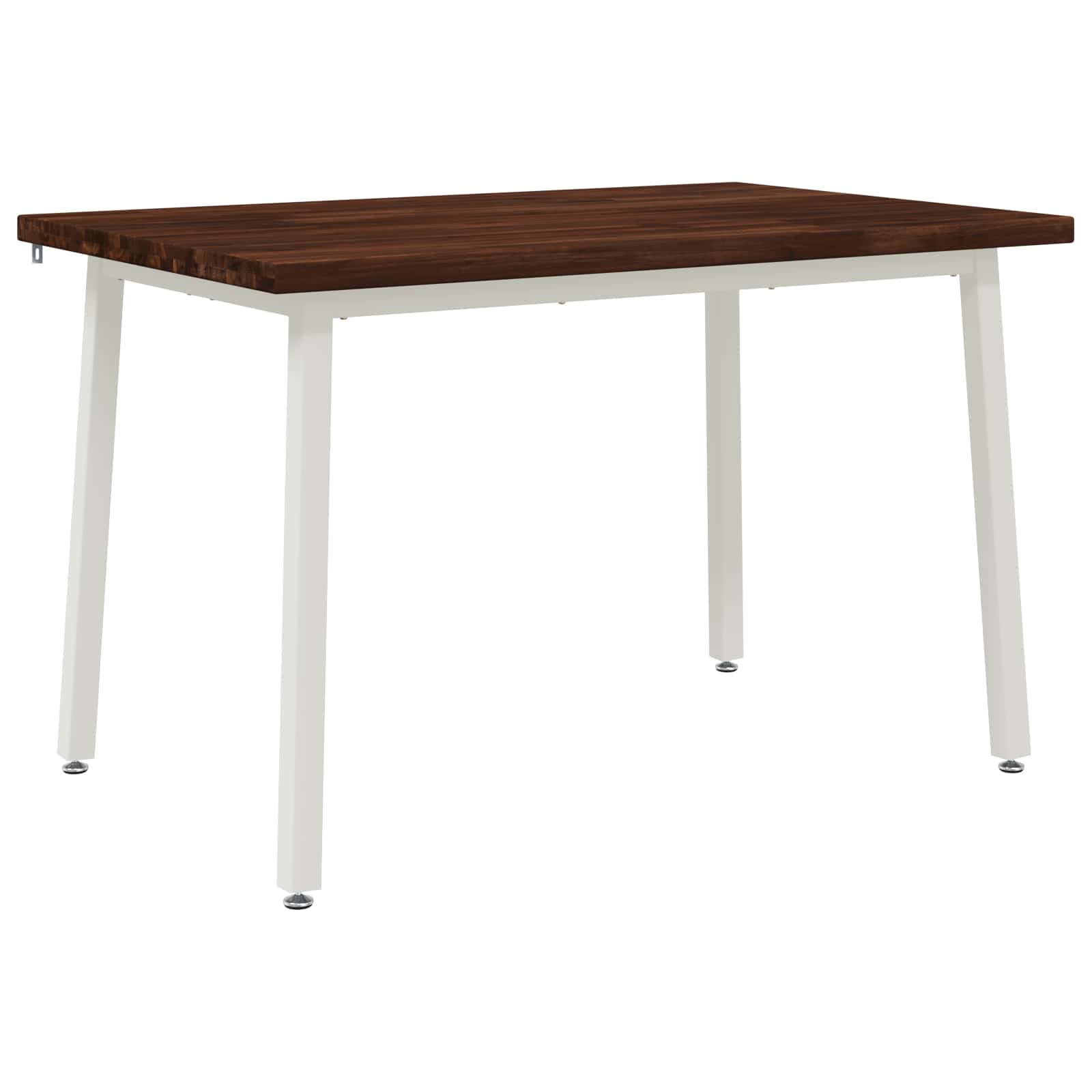 vidaXL 120 x 70 x 75 cm Lite Drewno Akacji Ciemnobrązowy i Biały