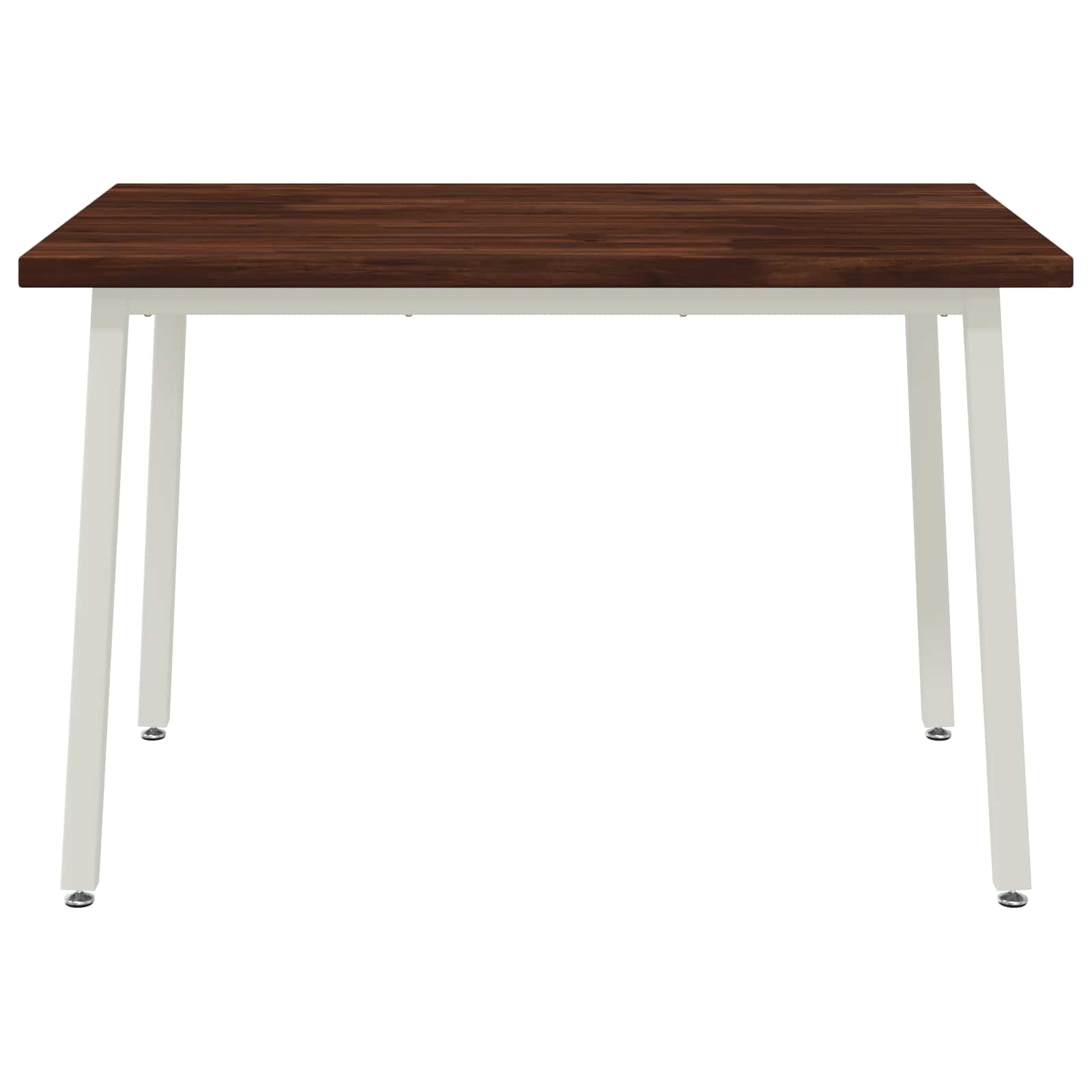 vidaXL 120 x 70 x 75 cm Lite Drewno Akacji Ciemnobrązowy i Biały
