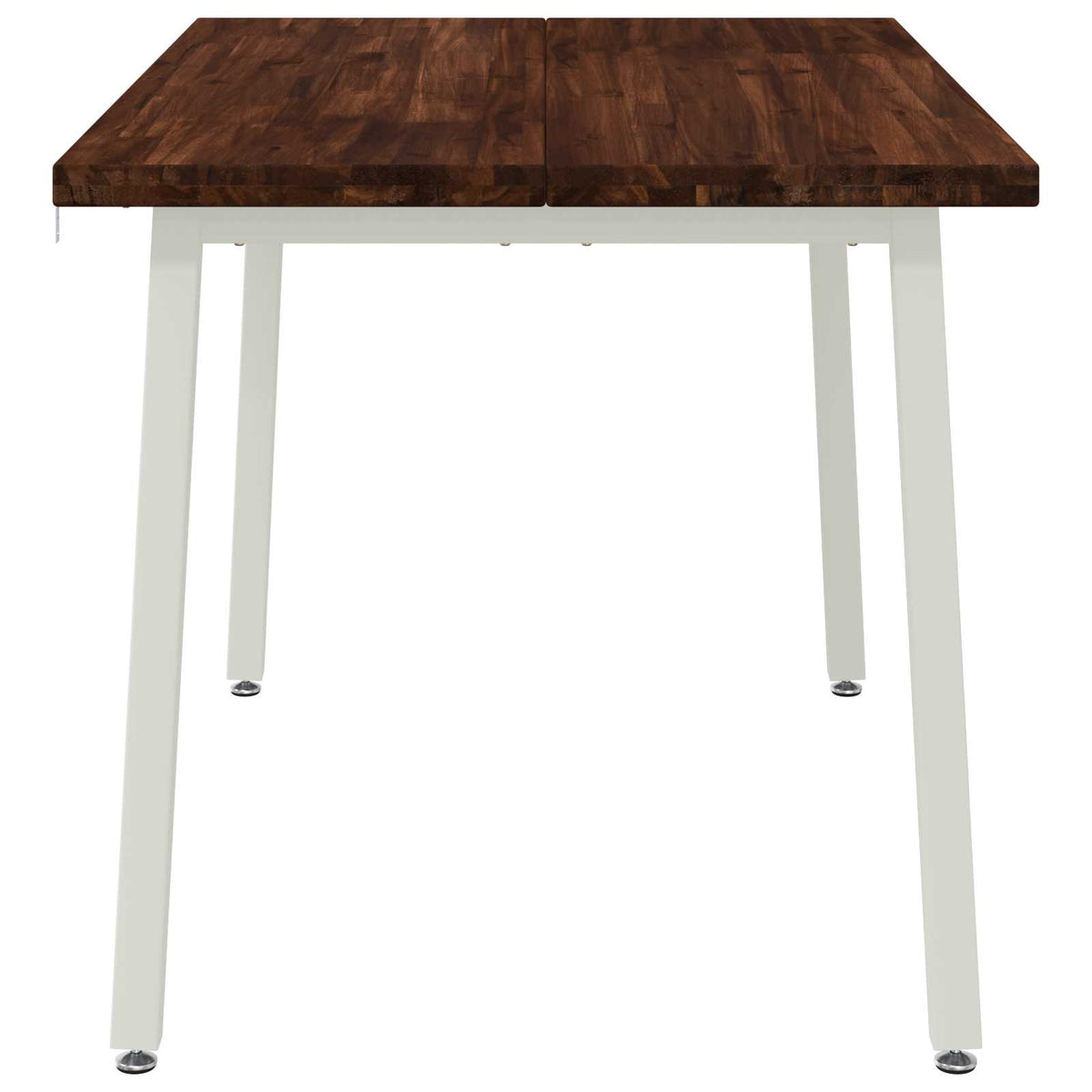 vidaXL 120 x 70 x 75 cm Lite Drewno Akacji Ciemnobrązowy i Biały