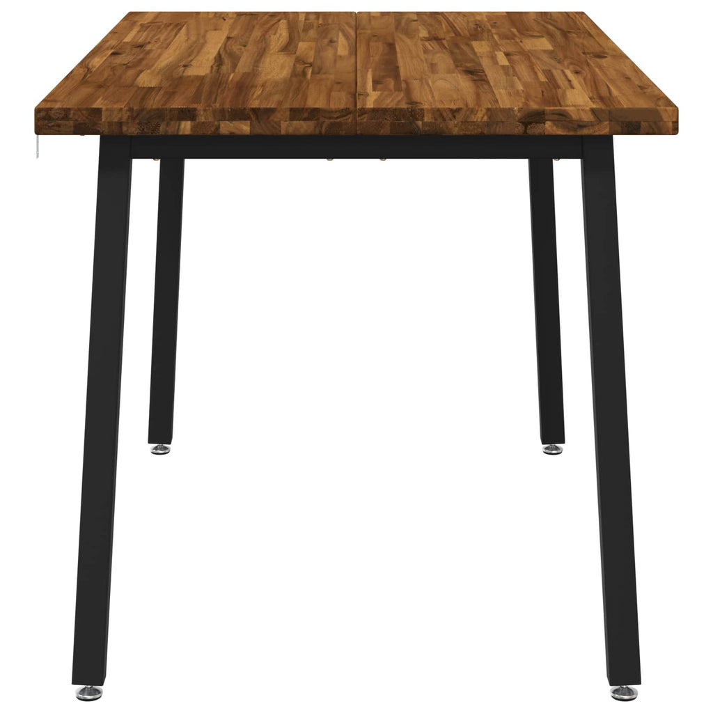 vidaXL 120 x 70 x 75 cm Lite Drewno Akacji Naturalny i czarny