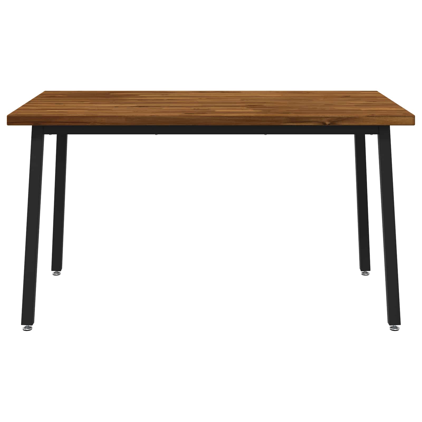 vidaXL 140 x 70 x 75 cm Lite Drewno Akacji Naturalny i czarny