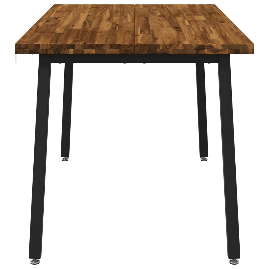 vidaXL 140 x 70 x 75 cm Lite Drewno Akacji Naturalny i czarny