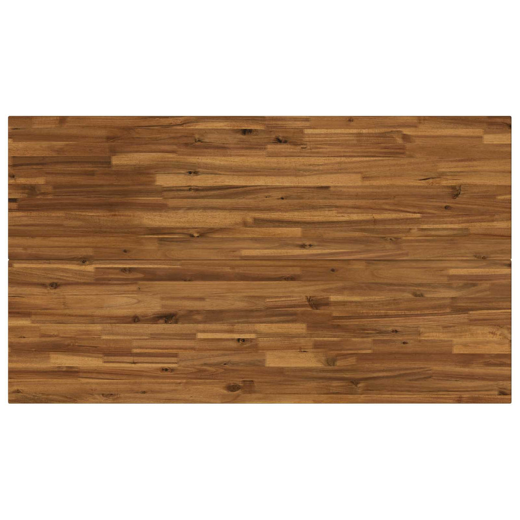 vidaXL 140 x 70 x 75 cm Lite Drewno Akacji Naturalny i czarny