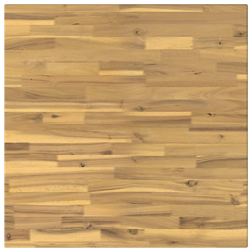 vidaXL 80 x 80 x 75 cm Lite Drewno Akacji biały i czarny Kwadrat