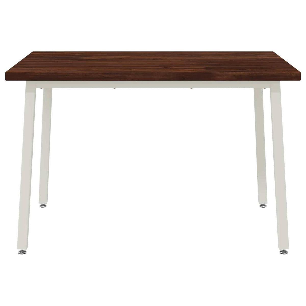 vidaXL 120 x 80 x 75 cm Lite Drewno Akacji Ciemnobrązowy i Biały