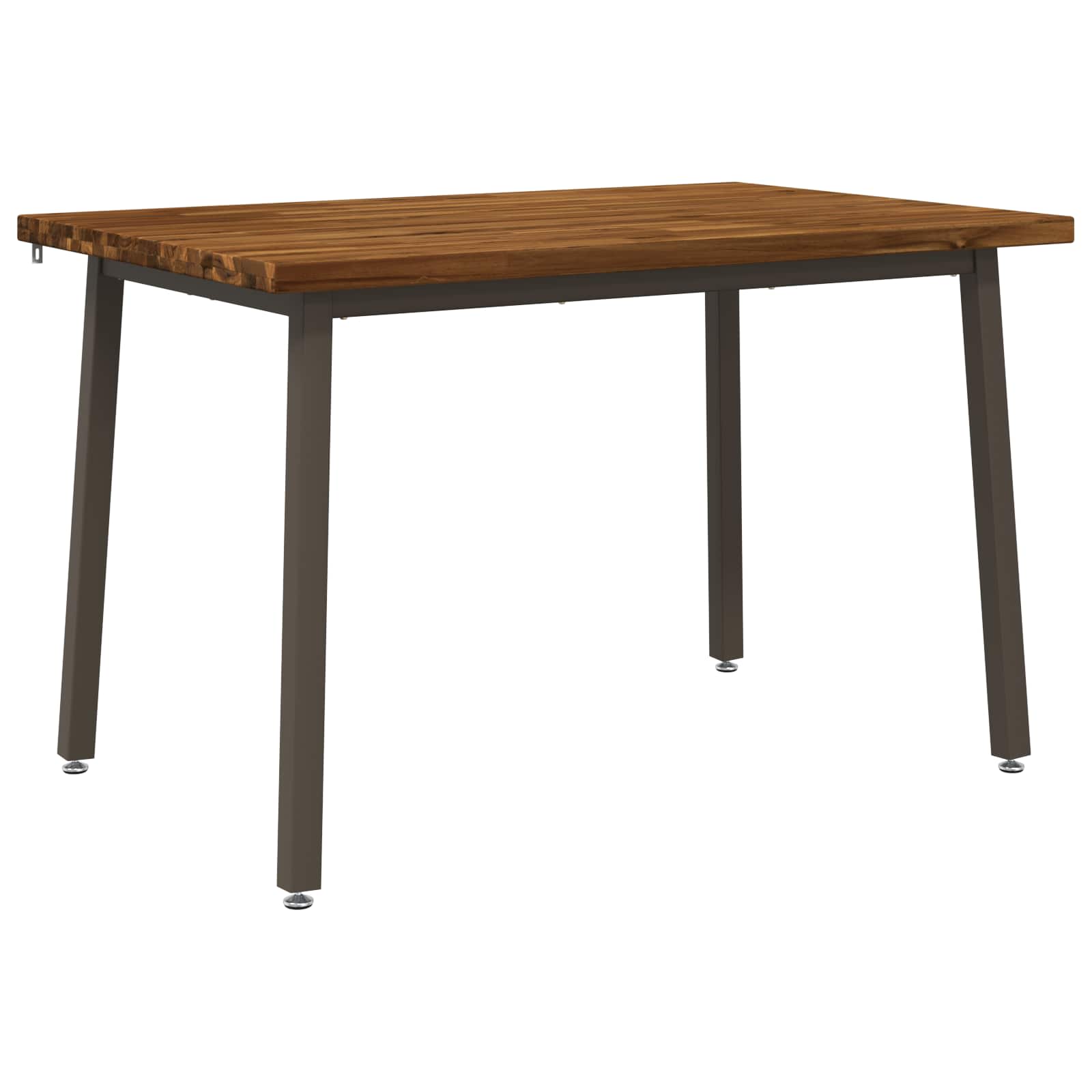 vidaXL 120 x 80 x 75 cm Lite Drewno Akacji Naturalny i kawowy