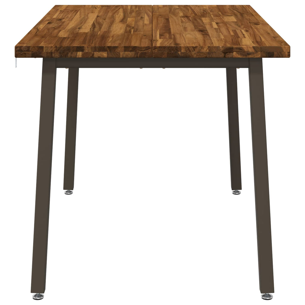 vidaXL 120 x 80 x 75 cm Lite Drewno Akacji Naturalny i kawowy