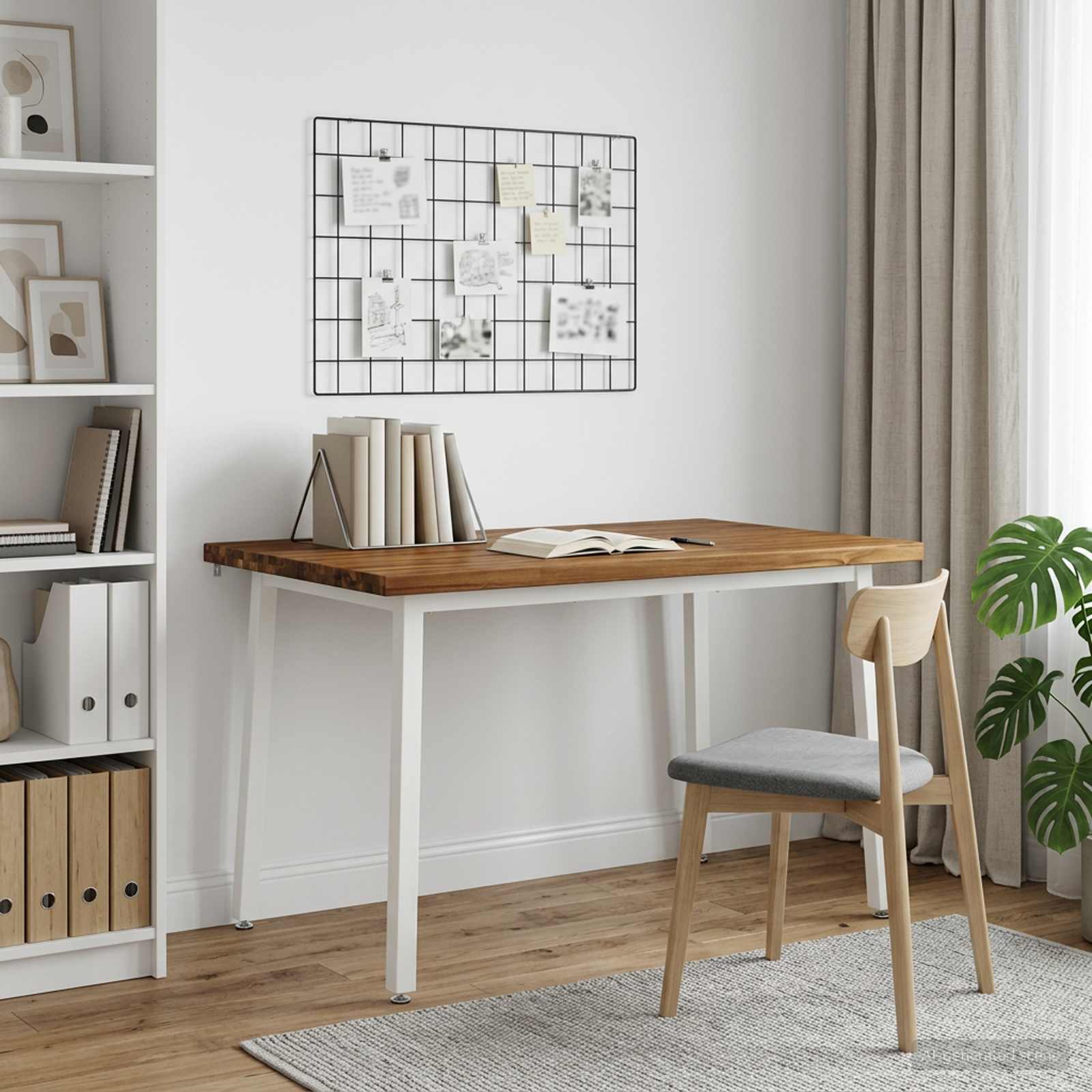vidaXL 120 x 80 x 75 cm Lite Drewno Akacji Naturalne i białe