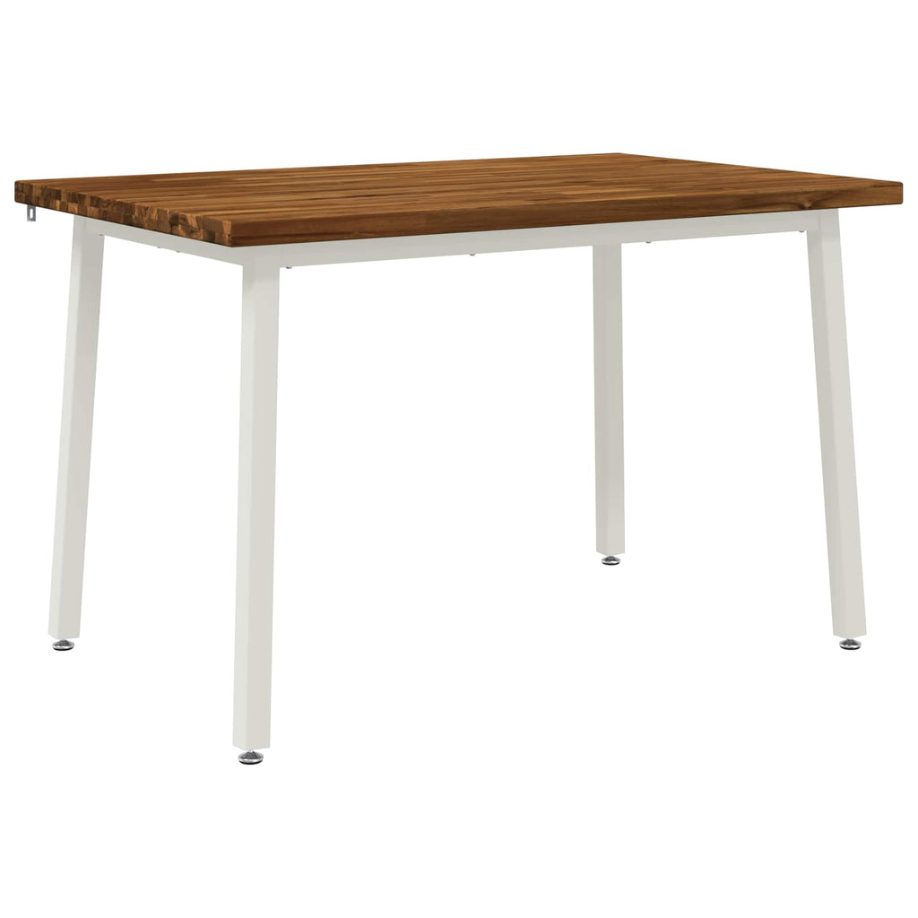vidaXL 120 x 80 x 75 cm Lite Drewno Akacji Naturalne i białe