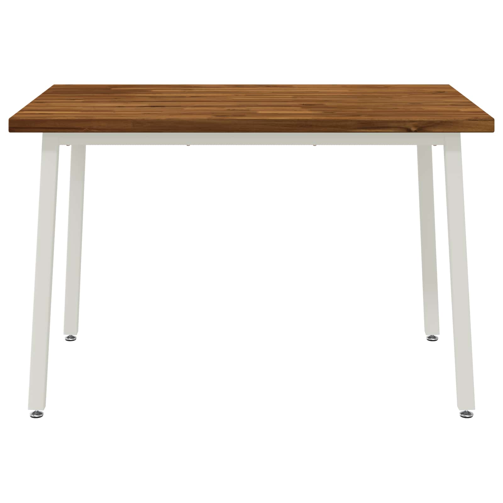 vidaXL 120 x 80 x 75 cm Lite Drewno Akacji Naturalne i białe