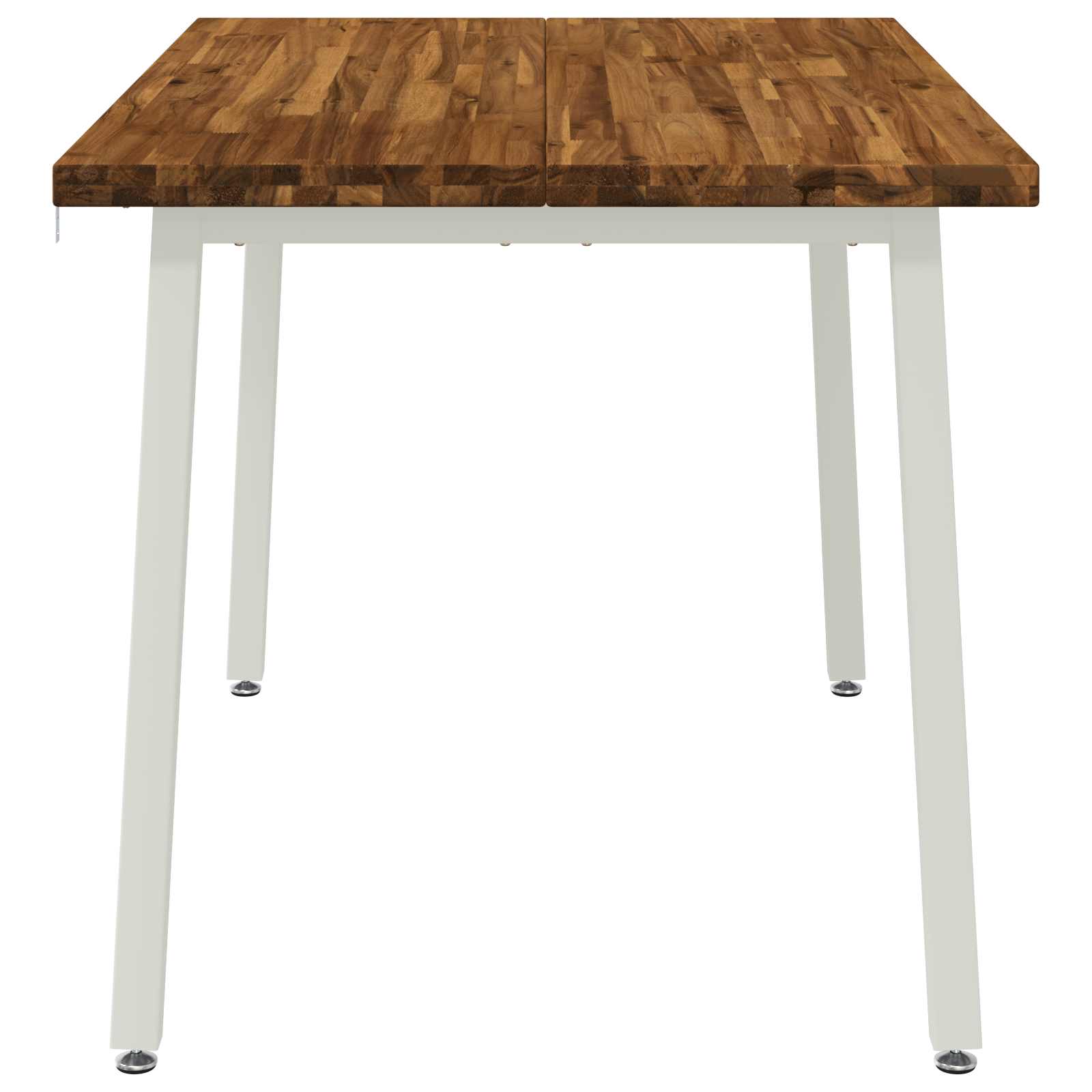 vidaXL 120 x 80 x 75 cm Lite Drewno Akacji Naturalne i białe