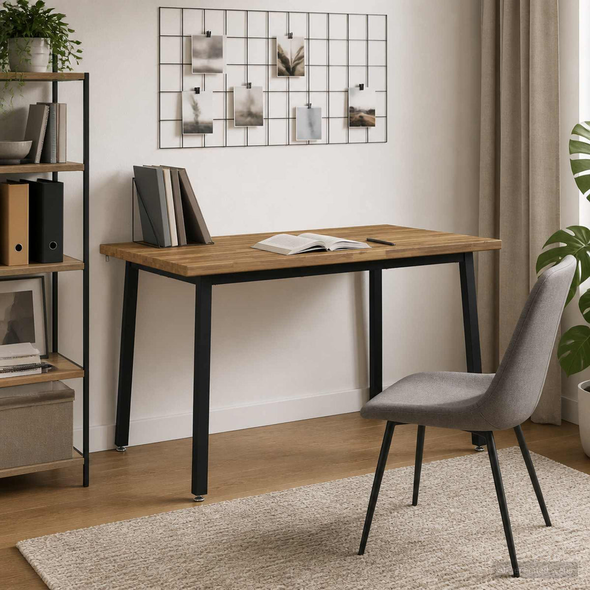 vidaXL 120 x 70 x 75 cm Lite Drewno Akacji biały i czarny Prostokątny