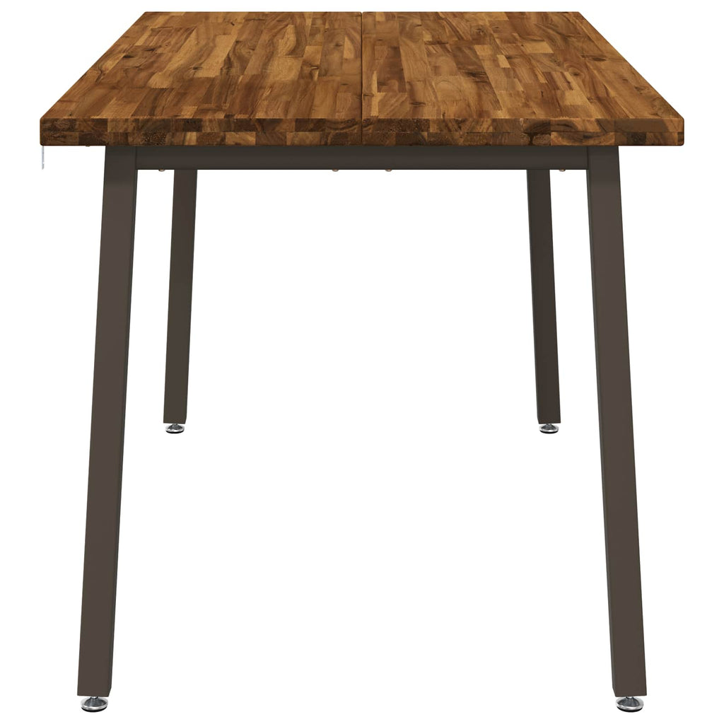 vidaXL 140 x 80 x 75 cm Lite Drewno Akacji Naturalny i kawowy