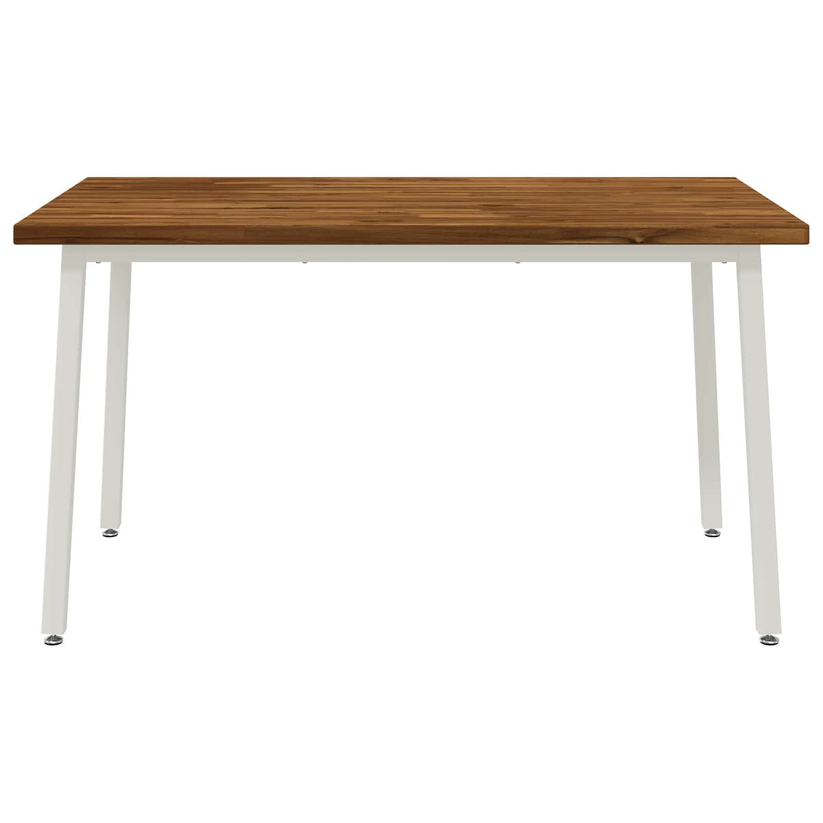 vidaXL 140 x 80 x 75 cm Lite Drewno Akacji Naturalne i białe