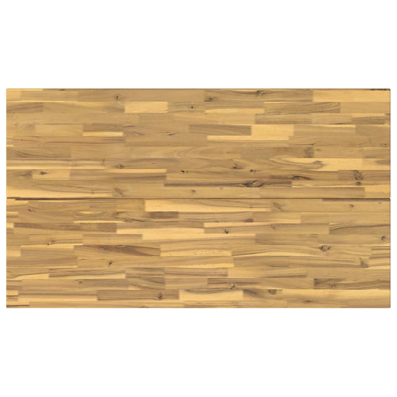 vidaXL 140 x 80 x 75 cm Lite Drewno Akacji biały i czarny Prostokątny