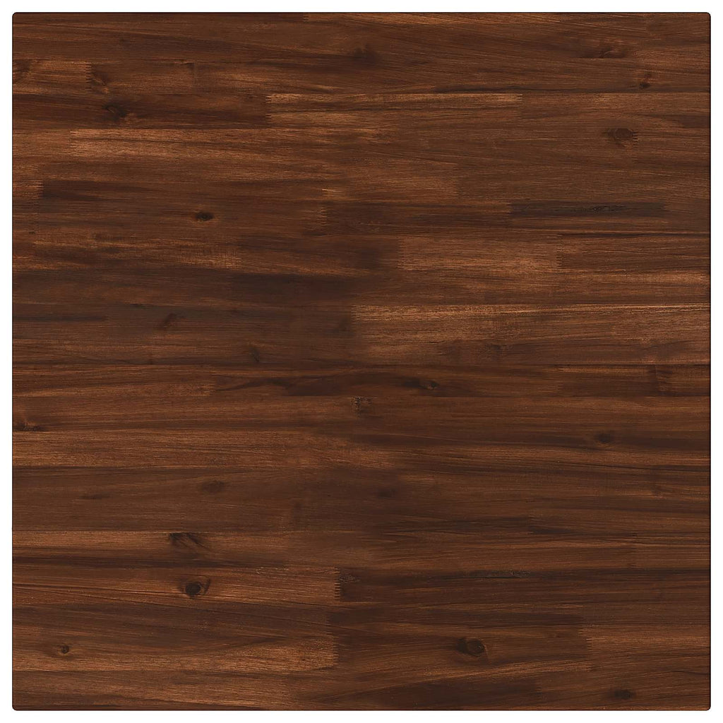 vidaXL 90 x 90 x 75 cm Lite Drewno Akacji Ciemnobrązowy i Biały