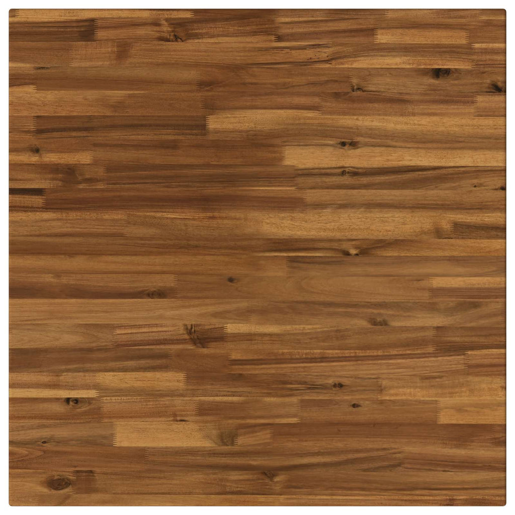 vidaXL 90 x 90 x 75 cm Lite Drewno Akacji Naturalny i czarny Kwadrat