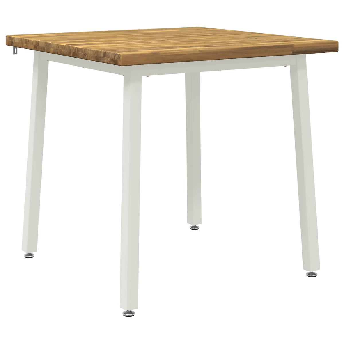 vidaXL 90 x 90 x 75 cm Lite Drewno Akacji Biały Kwadrat