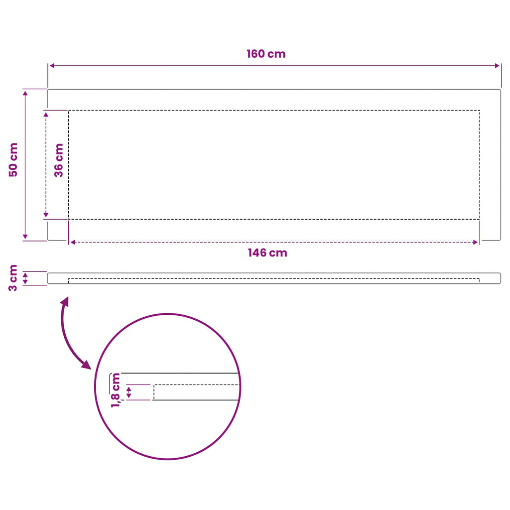 vidaXL Prostokątny Blat Stołu 90 x 50 x 3,5 cm Prostokątny Biały