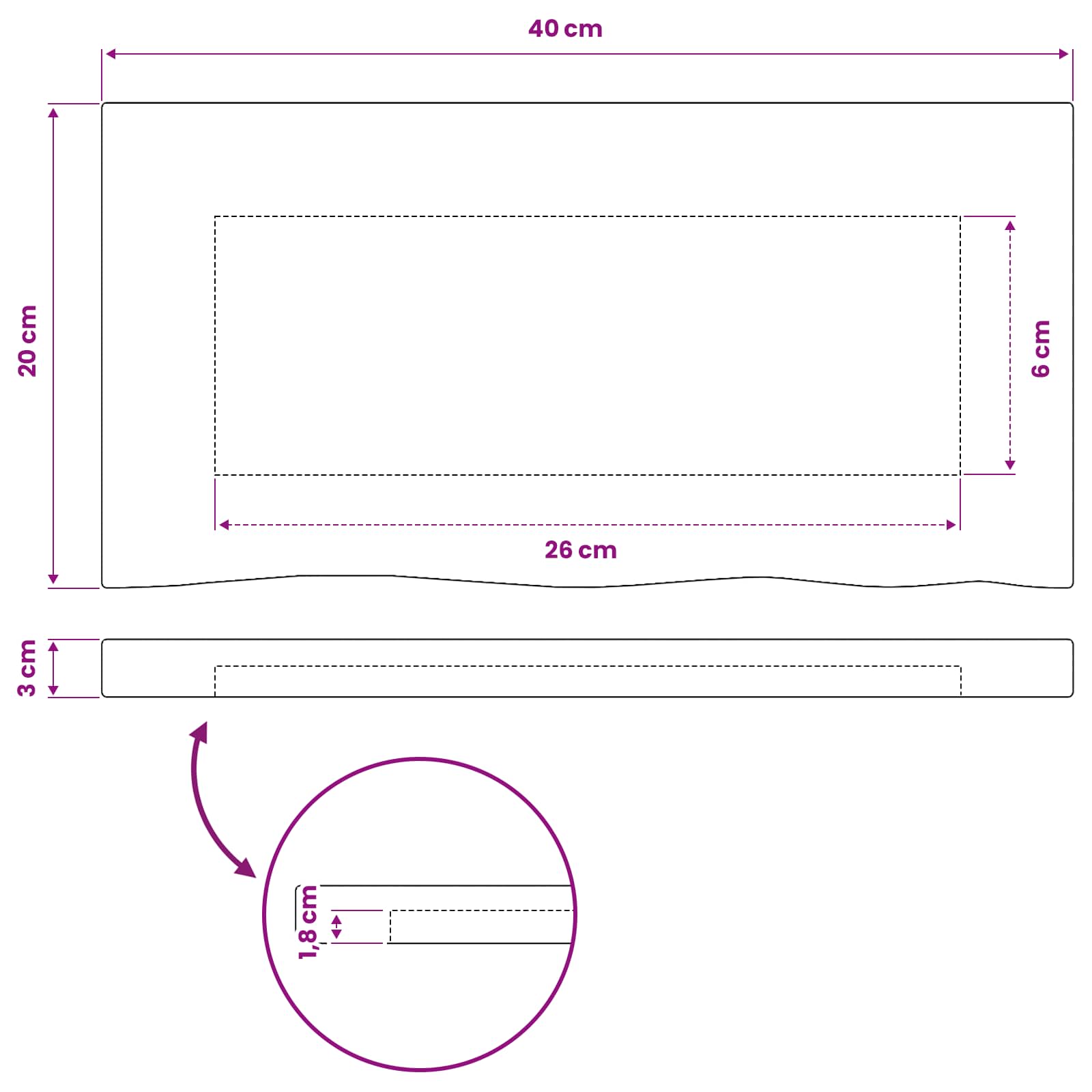 vidaXL Prostokątny Blat Stołu 90 x 50 x 3,5 cm Prostokątny Biały