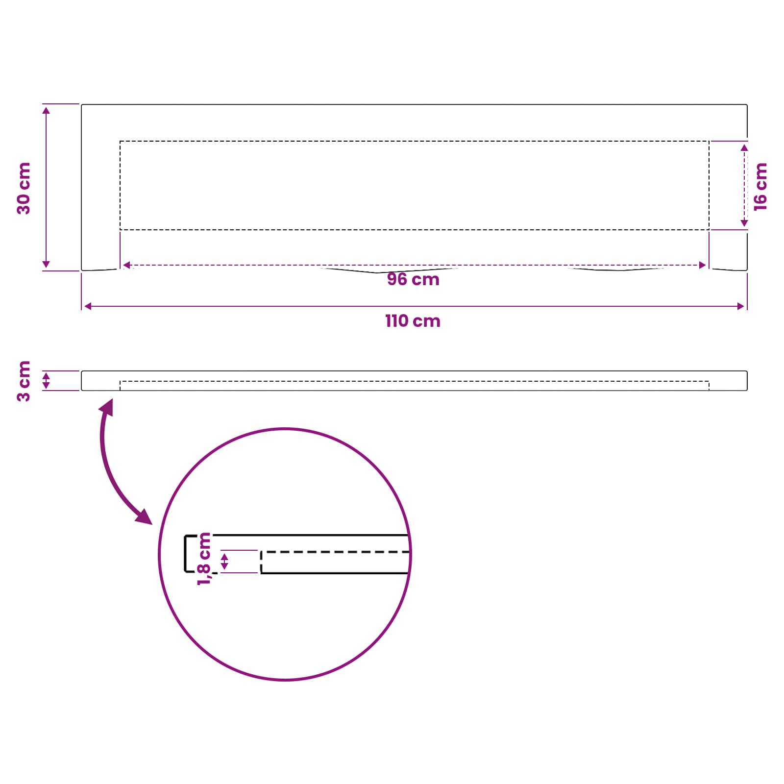 vidaXL Prostokątny Blat Stołu 90 x 50 x 3,5 cm Prostokątny Ciemny brąz