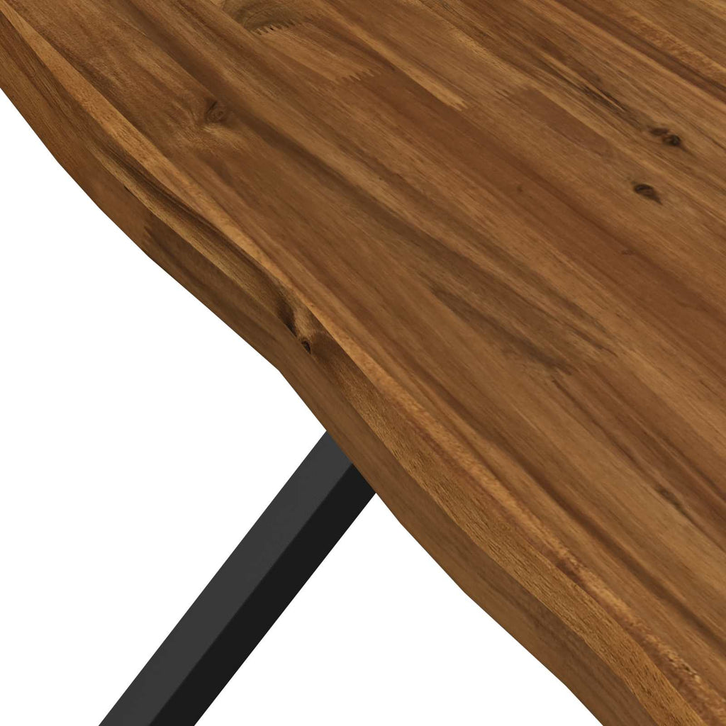 vidaXL 60 x 55 x 75 cm Lite Drewno Akacji Naturalny i czarny