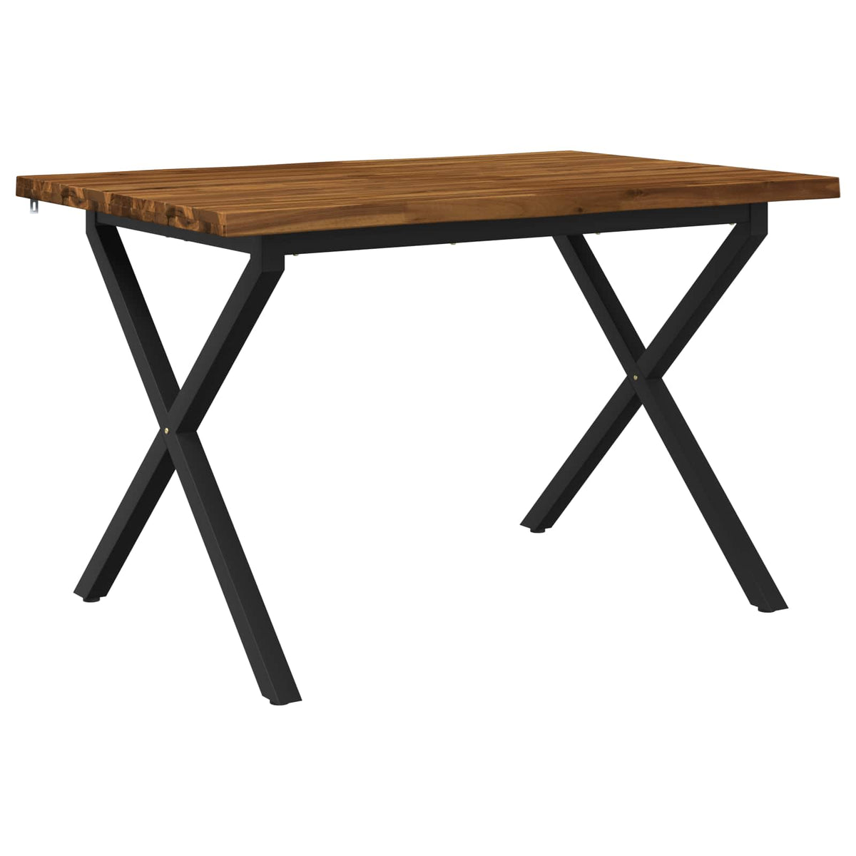 vidaXL 120 x 80 x 75 cm Lite Drewno Akacji Naturalny i czarny