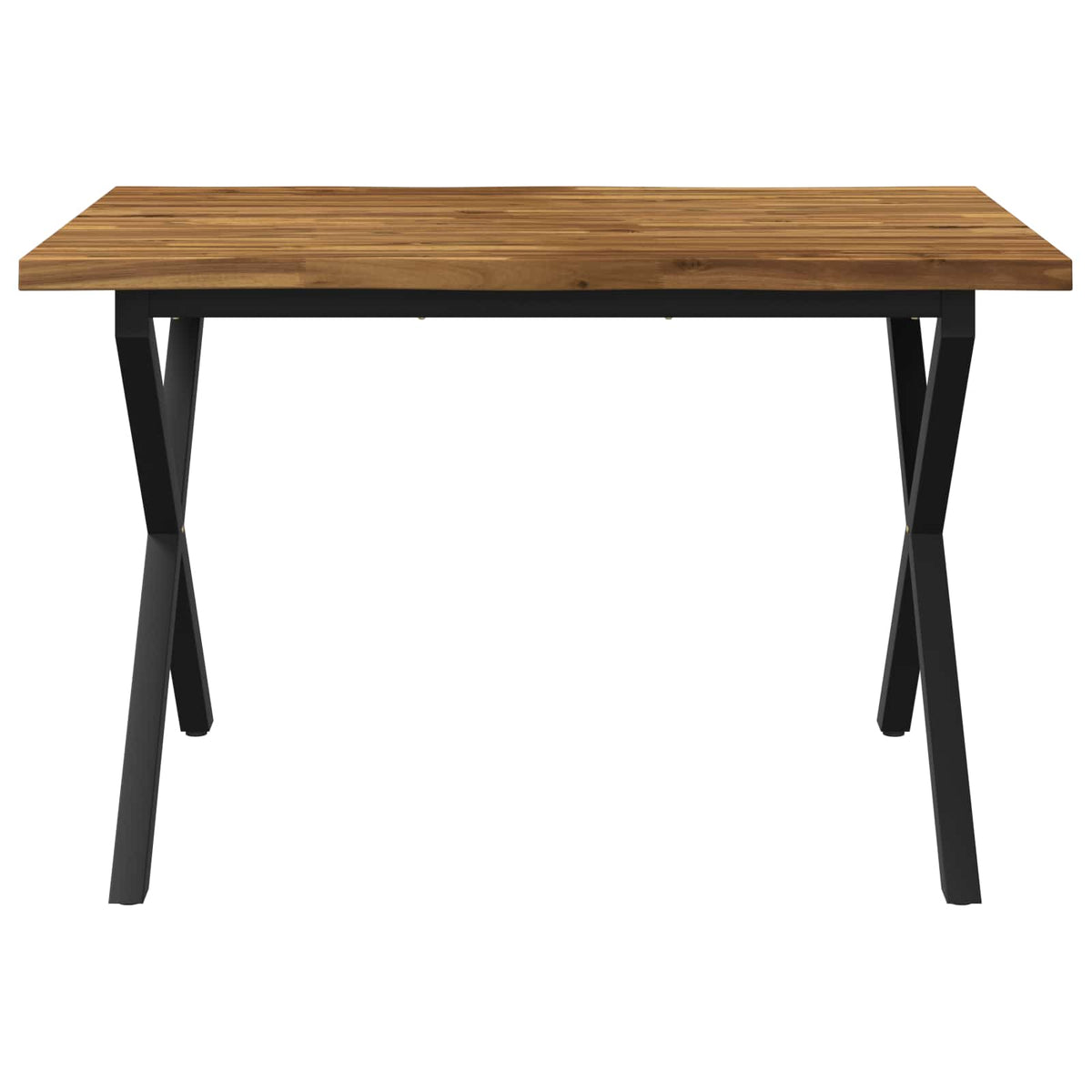 vidaXL 120 x 80 x 75 cm Lite Drewno Akacji Naturalny i czarny