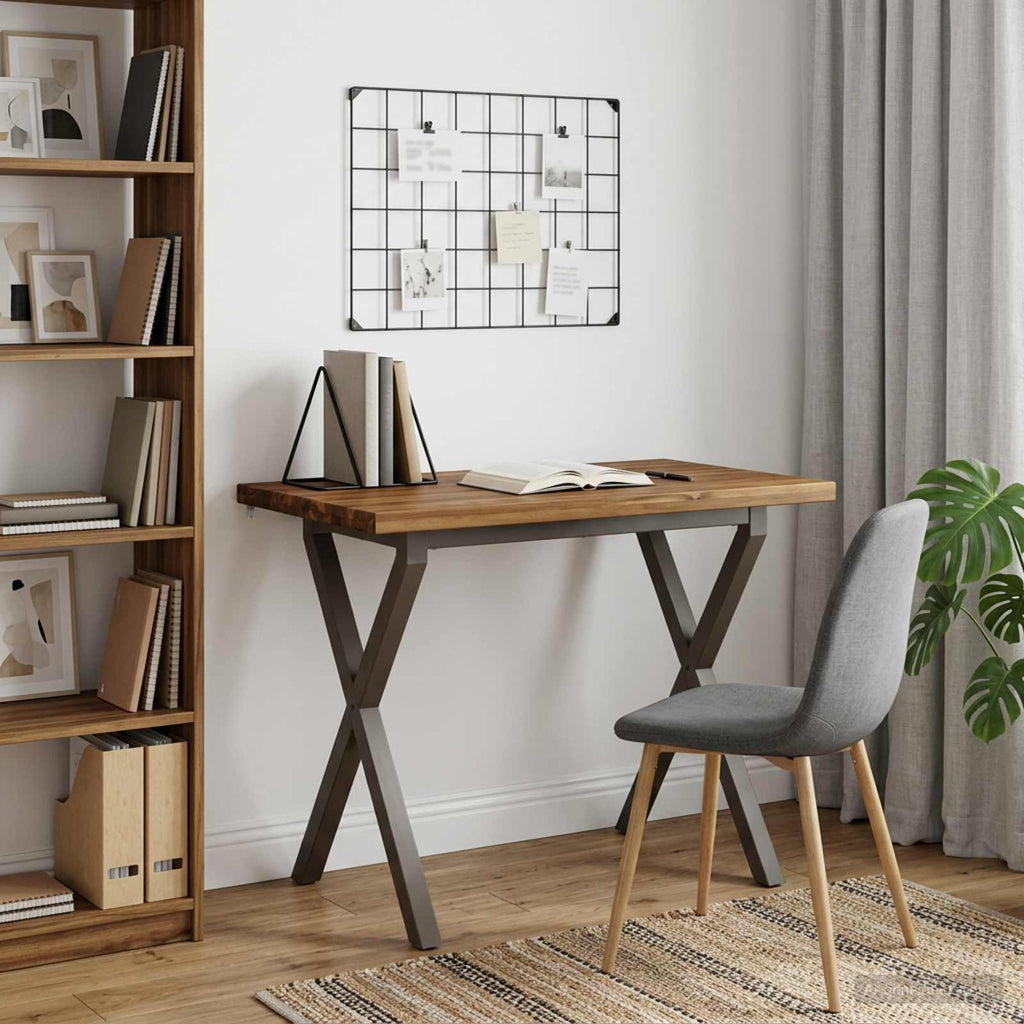 vidaXL 90 x 55 x 75 cm Lite Drewno Akacji Naturalny i kawowy