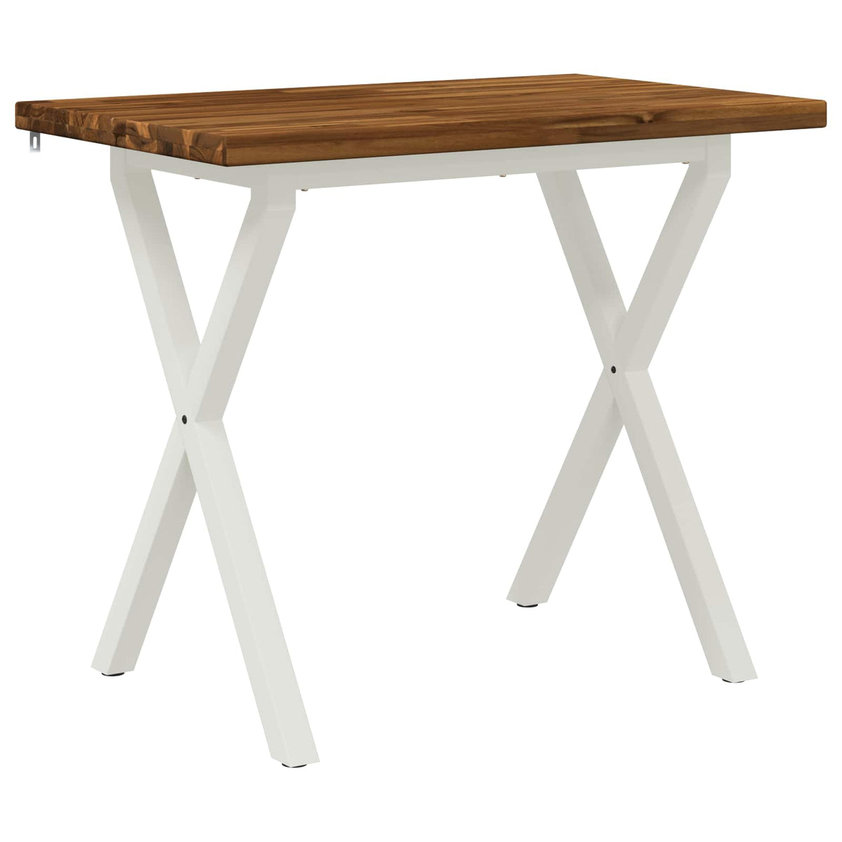 vidaXL 90 x 55 x 75 cm Lite Drewno Akacji Naturalne i białe