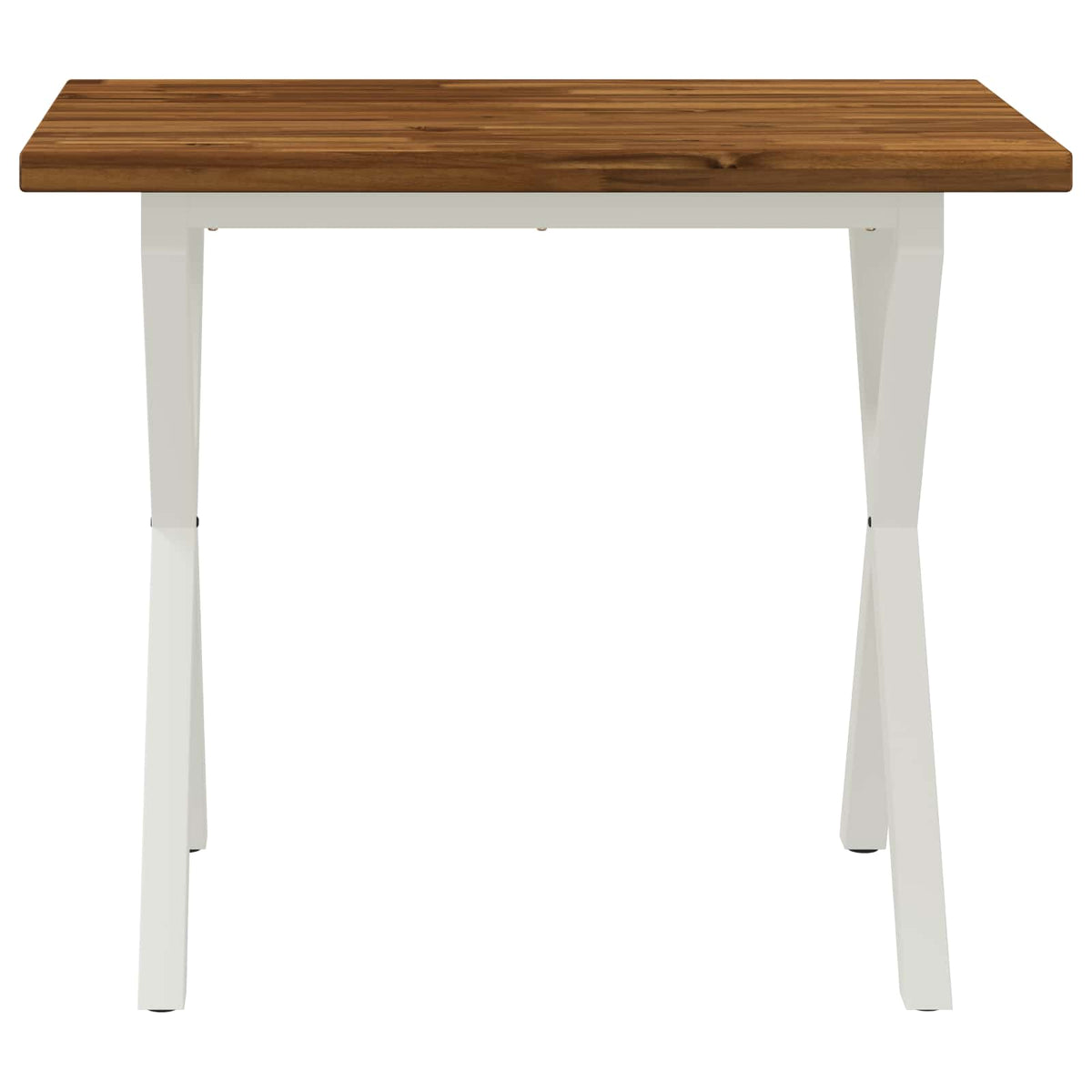 vidaXL 90 x 55 x 75 cm Lite Drewno Akacji Naturalne i białe