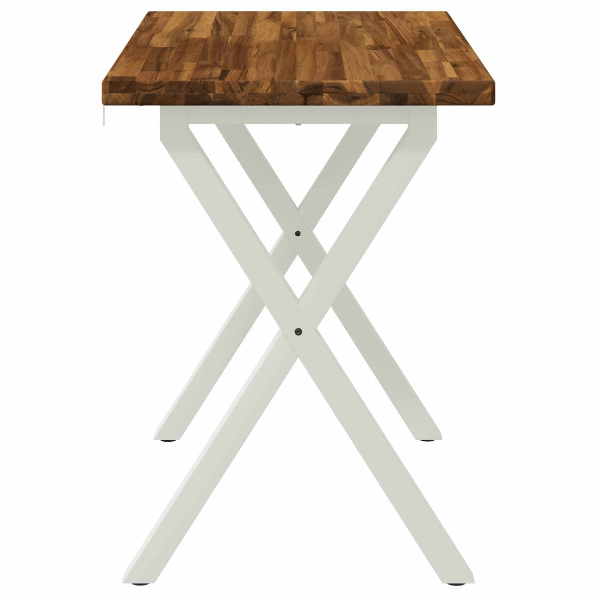 vidaXL 90 x 55 x 75 cm Lite Drewno Akacji Naturalne i białe