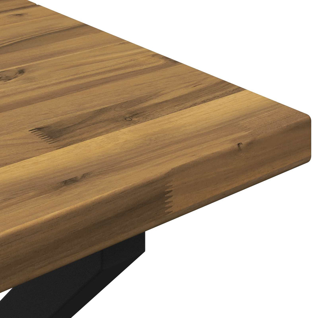 vidaXL 90 x 55 x 75 cm Lite Drewno Akacji Biały Prostokątny