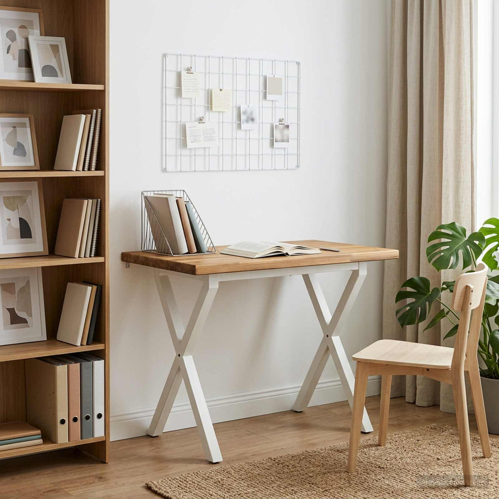vidaXL 90 x 55 x 75 cm Lite Drewno Akacji Biały Prostokątny