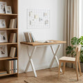 vidaXL 90 x 55 x 75 cm Lite Drewno Akacji Biały Prostokątny