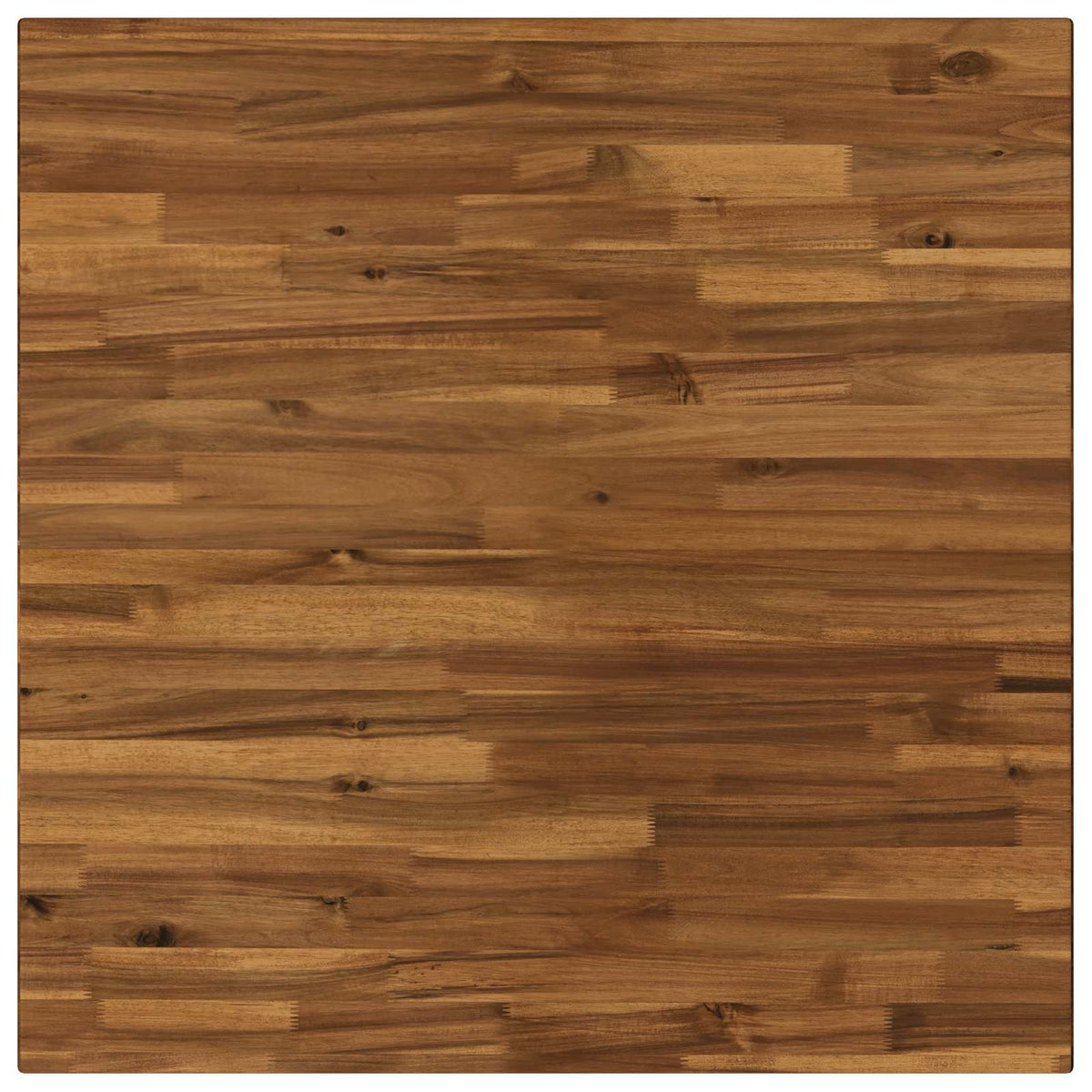 vidaXL 80 x 80 x 75 cm Lite Drewno Akacji Naturalne i białe Kwadrat