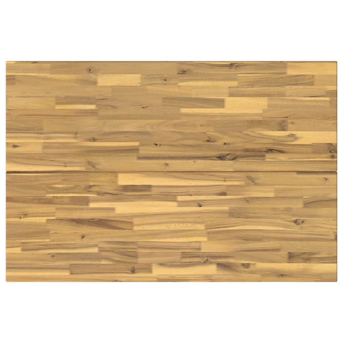 vidaXL 120 x 80 x 75 cm Lite Drewno Akacji biały i czarny Prostokątny